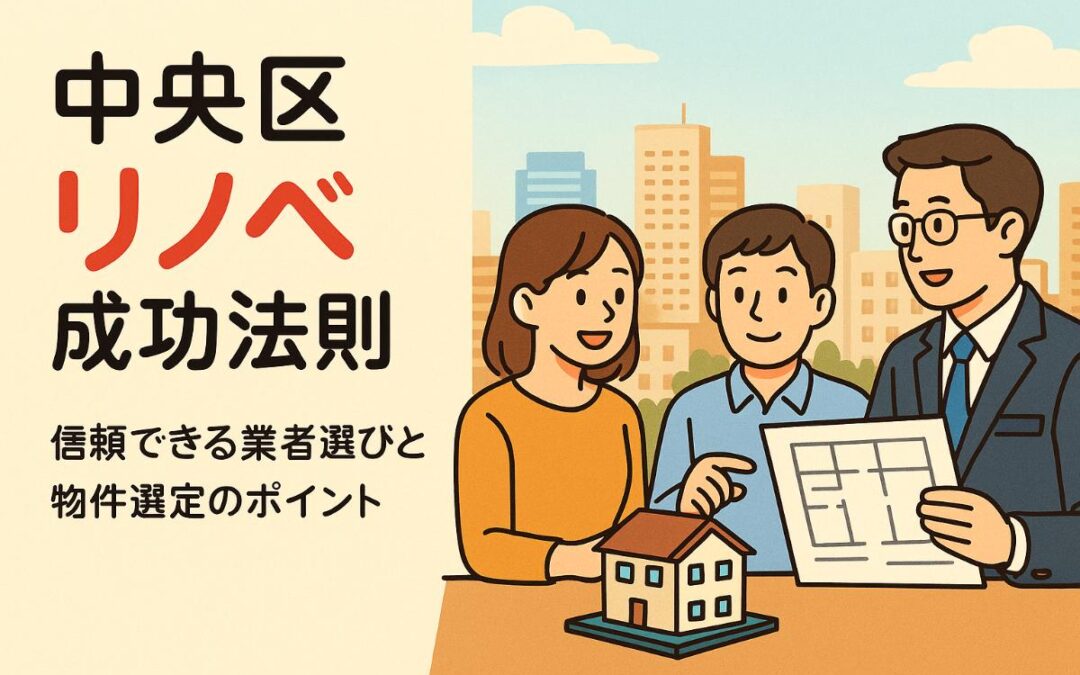 中央区でリノベーションの成功法則と費用相場｜信頼できる業者選びと物件選定ポイント徹底解説
