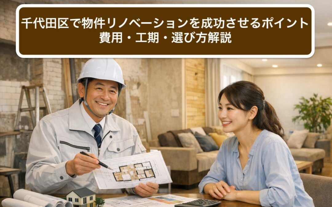 千代田区で物件リノベーションを成功させるポイント｜費用・工期・選び方解説