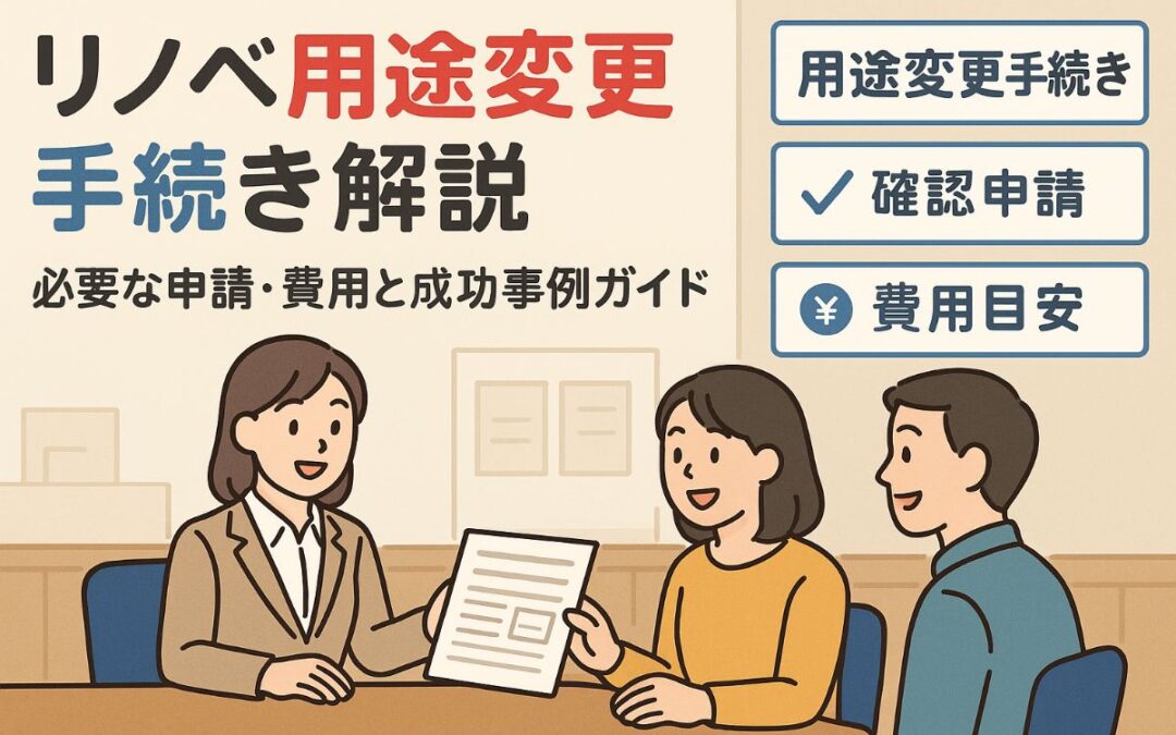 リノベーションの用途変更に必要な手続きと費用を解説｜確認申請や成功事例もわかる最新ガイド