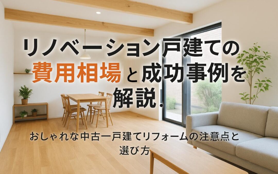 リノベーション戸建ての費用相場と成功事例を解説！おしゃれな中古一戸建てリフォームの注意点と選び方
