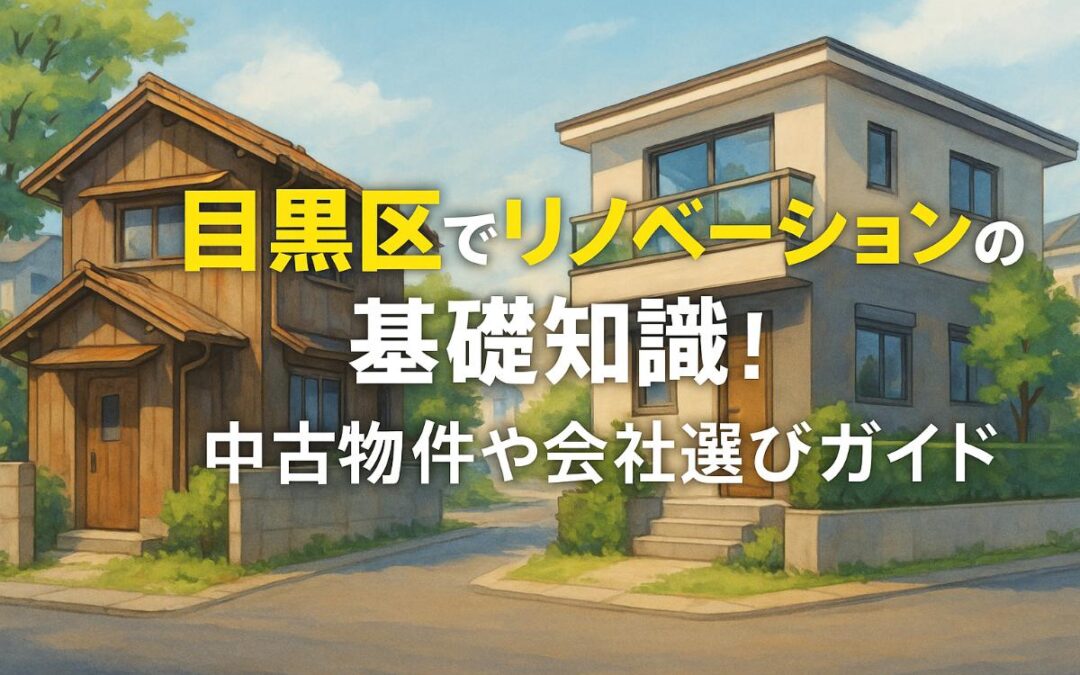 目黒区でリノベーションの基礎知識！中古物件や会社選びガイド