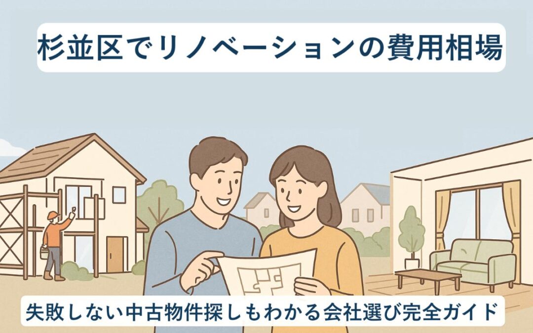 杉並区でリノベーションの費用相場と会社選び完全ガイド！失敗しない中古物件探しもわかる