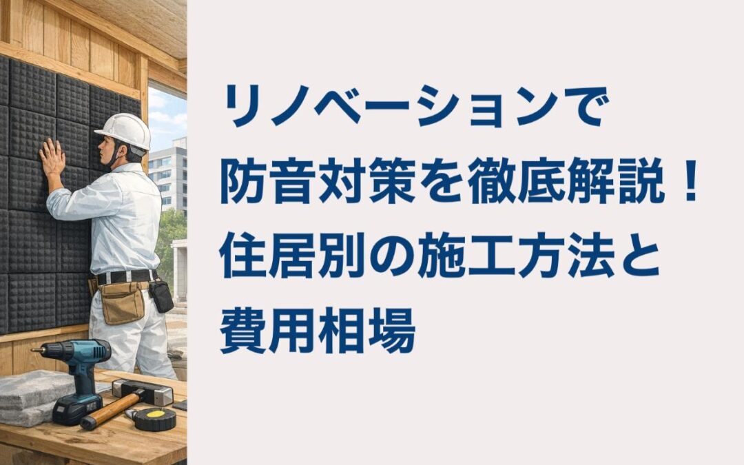 リノベーションで防音対策を徹底解説！住居別の施工方法と費用相場