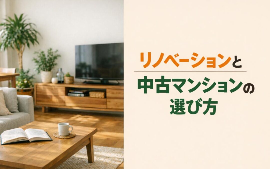 リノベーションと中古マンションの選び方｜物件購入から失敗しないポイント徹底解説