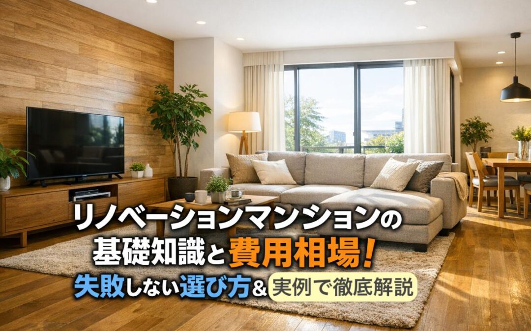 リノベーションマンションの基礎知識と費用相場｜失敗しない選び方＆実例で徹底解説
