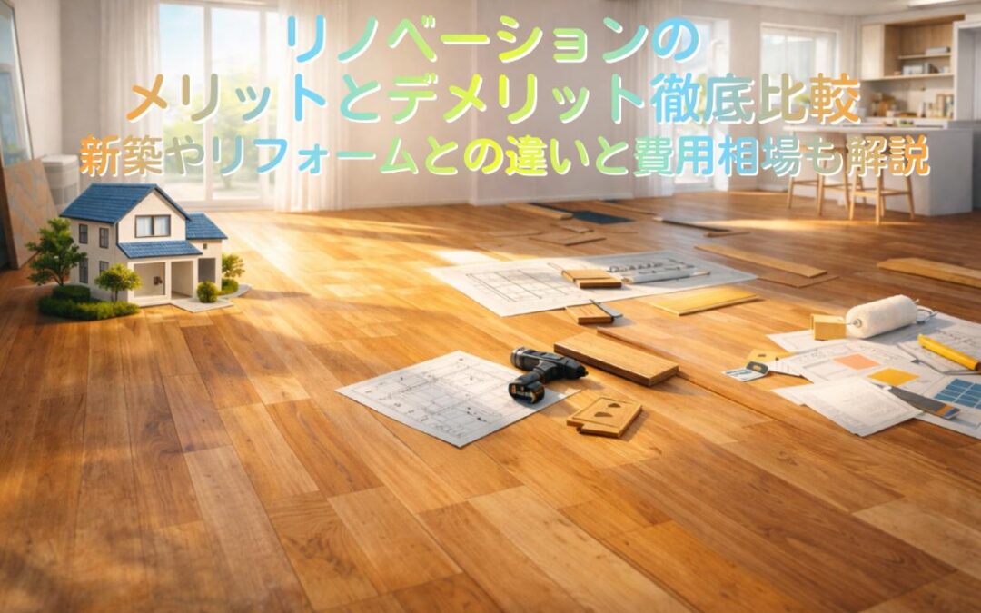 リノベーションのメリットとデメリット徹底比較｜新築やリフォームとの違いと費用相場も解説
