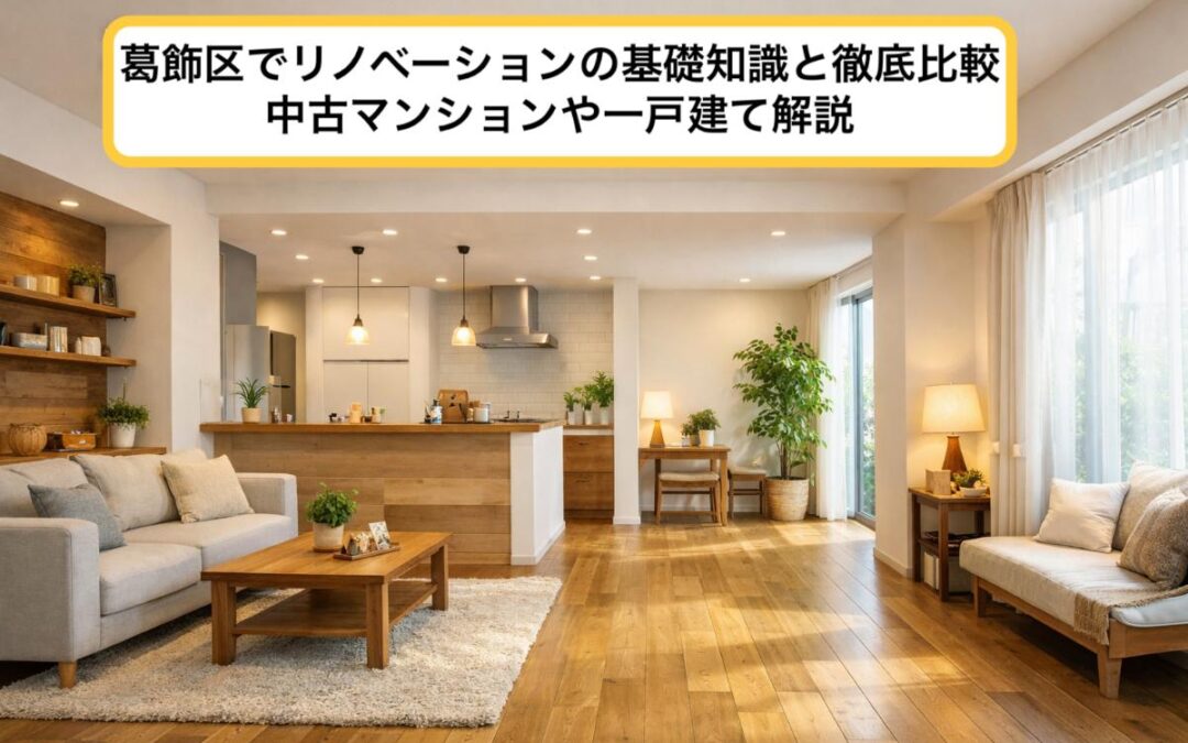 葛飾区でリノベーションの基礎知識と徹底比較｜中古マンションや一戸建て解説