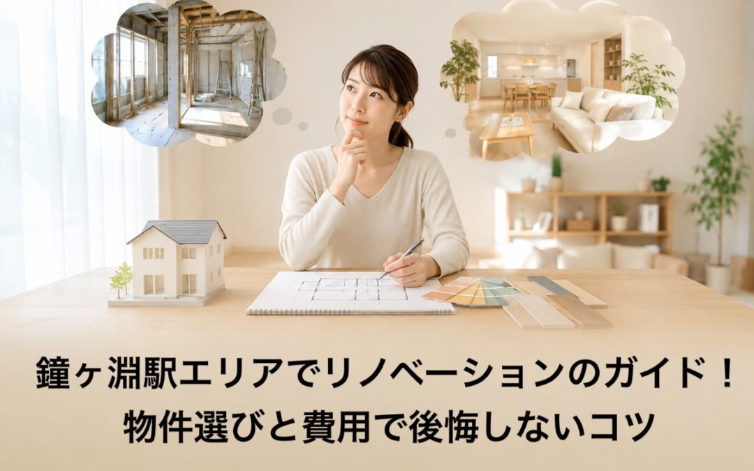 鐘ヶ淵駅エリアでリノベーションのガイド！物件選びと費用で後悔しないコツ