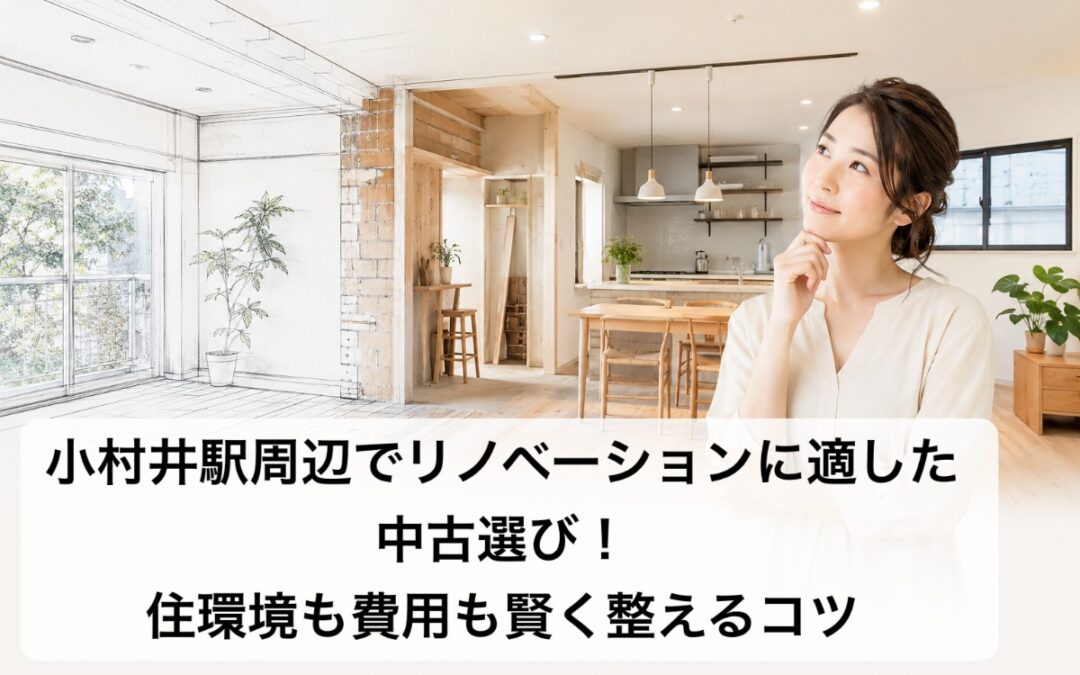小村井駅周辺でリノベーションに適した中古選び！住環境も費用も賢く整えるコツ