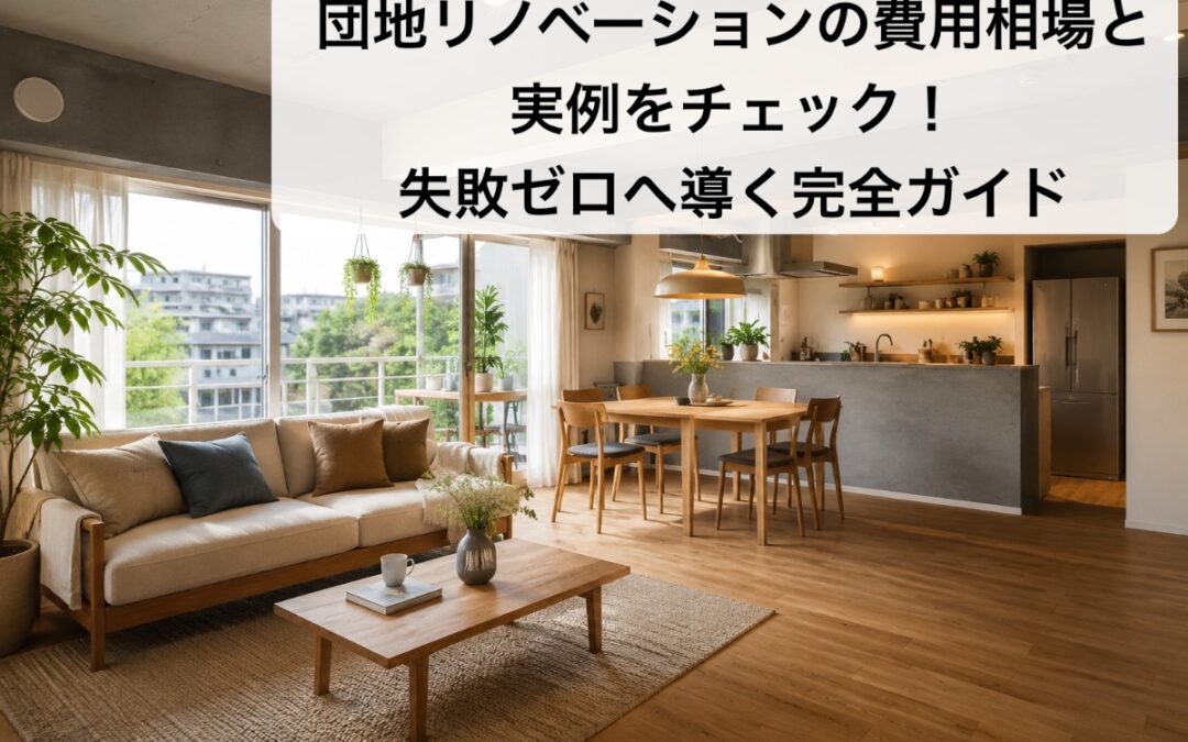 団地リノベーションの費用相場と実例をチェック！失敗ゼロへ導く完全ガイド