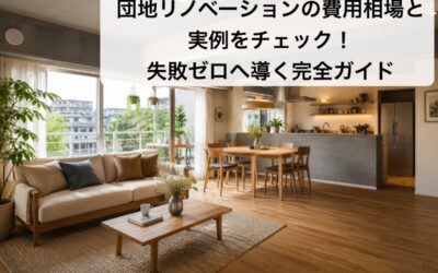 団地リノベーションの費用相場と実例をチェック!失敗ゼロへ導く完全ガイド